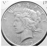 1923 S PEACE DOLLAR VF