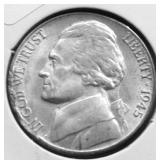 1945 D GEM FS JEFEFRSON NICKEL