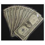 10 SILVER CERTIFICATES