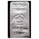 10 OZ .999 SILVER BAR