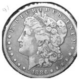 1886 O MORGAN DOLLAR VF