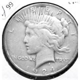 1924 PEACE DOLLAR VF