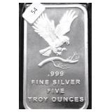 5 OZ .999 SILVER BAR