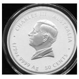 2025 AUSTRALIA SILVER 50 CENTS PROOF  SNAKE