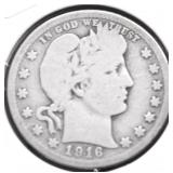 1916 D BARBER QUARTER VG