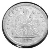1857 SEATED QUARTER G