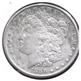 1886 MORGAN DOLLAR XF DETAILS