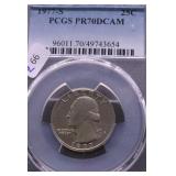 1977 S PCGS PF70DC WASHINGTON QUARTER