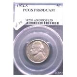 1974 S PCGS PF69DC JEFFERSON NICKEL