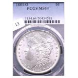 1884 O PCGS MS64 MORGAN DOLLAR