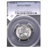 1945 S PCGS MS65 JEFFERSON NICKEL