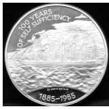 1985 PROOF FALKLAND ISLANDS SILVER 25 POUNDS 5 OZ