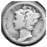 1921 D MERCURY DIME VG