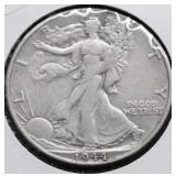 1944 S WALKING HALF DOLLAR XF