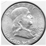 1963 CHOICE BU FRANKLIN HALF DOLLAR