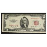 TWO DOLLAR US LEGAL TENDER VF INK