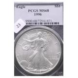 1996 PCGS MS68 SILVER EAGLE
