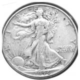 1944 WALKING HALF DOLLAR XF