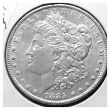 1885 MORGAN DOLLAR AU