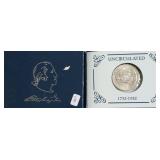 1982 D WASHINGTON HALF DOLLAR W BOX PAPERS