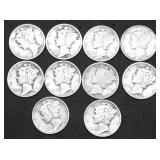 10 MERCURY DIMES
