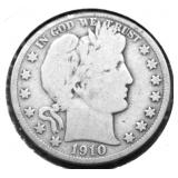 1910 S BARBER HALF DOLLAR VG