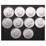 10 40 % SILVER HALF DOLLARS