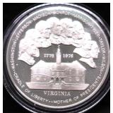 33.2 GRAMS SILVER VIRGINIA STATE SEAL