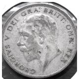 1931 G BRIT SILVER 1/2 CROWN VF