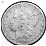 1887 O MORGAN DOLLAR XF