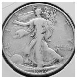 1937 WALKING HALF DOLLAR VG