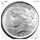 1924 CHOICE BU PEACE DOLLAR