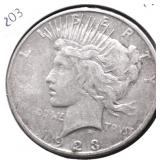 1923 S PEACE DOLLAR VF