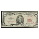 FIVE DOLLAR US LEGAL TENDER VF INK