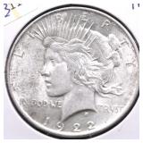 1922 PEACE DOLLAR AU