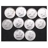 10 40 % SILVER HALF DOLLARS