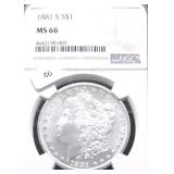 1881 S NGC MS66 MORGAN DOLLAR