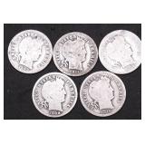 5 BARBER DIMES