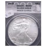 2009 ANACS MS69 SILVER EAGLE