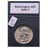1959 GEM BU WASHINGTON QUARTER