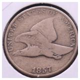 1857 FLYING EAGLE CENT VG