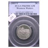 2005 S PCGS PF69DC WESTERN WATERS NICKEL