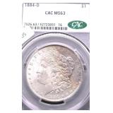 1884 O CAC MS63 MORGAN DOLLAR TONER
