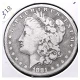 1881 S MORGAN DOLLAR G
