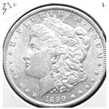 1890 MORGAN DOLLAR AU