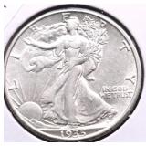 1935 D WALKING HALF DOLLAR AU