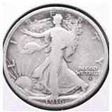 1916 D WALKING HALF DOLLAR VG