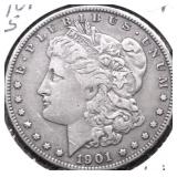 1901 S MORGAN DOLLAR VF