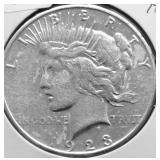 1923 S PEACE DOLLAR AU