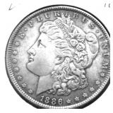 1886 MORGAN DOLLAR XF